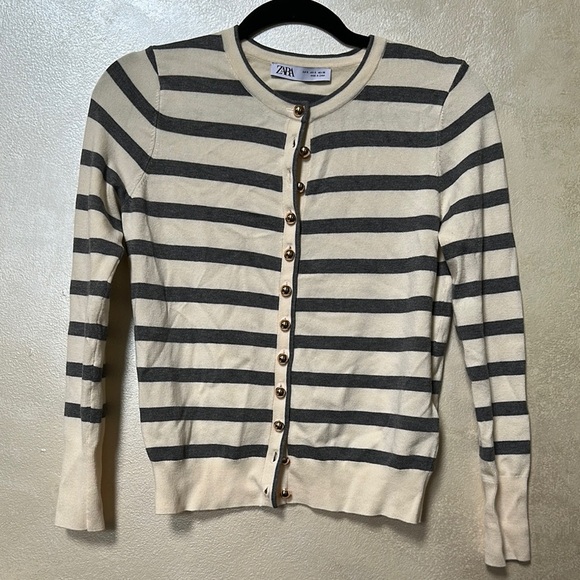 EUC Zara Women's Striped Cardigan sz small - Picture 1 of 4